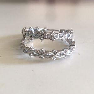 Cubic zirconium hoop earrings